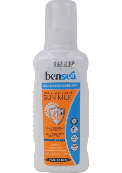 Bensea Nemlendirici Güneş Sütü 50 Spf 175 ml