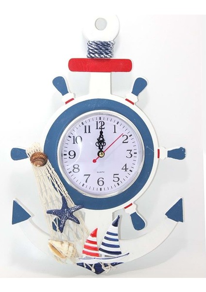 Ahşap Marin Dümenli ve Çapa Tasarımı Saat