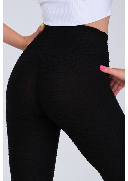 Petek Desenli Toparlayıcı Brezilya Tayt 199 fırsatları