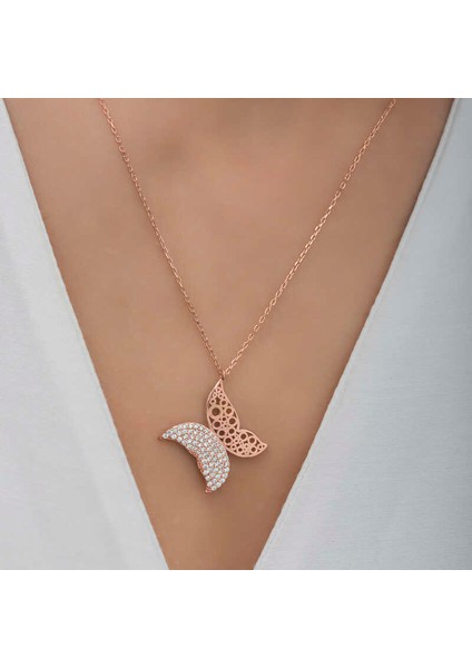 925 Ayar Gümüş Kelebek Kadın Gümüş Kolye indirimleri