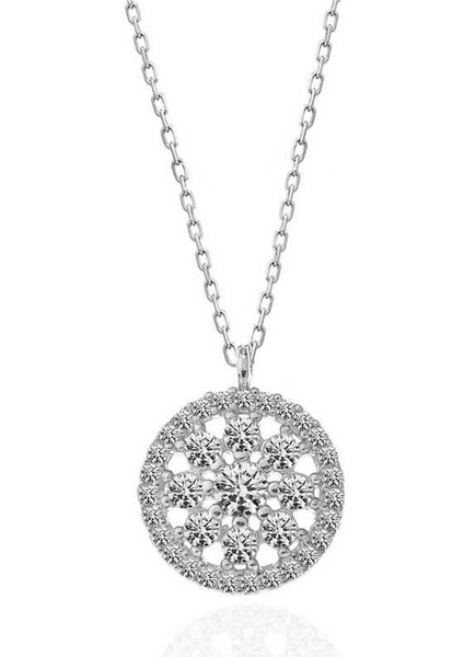 925 Ayar Gümüş Çiçek Kadın Kolye