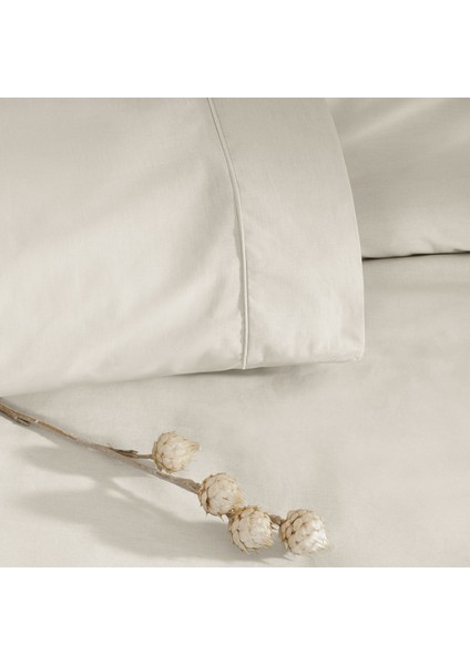 Ranforce Basic Queen Size Nevresim Takımı Ekru