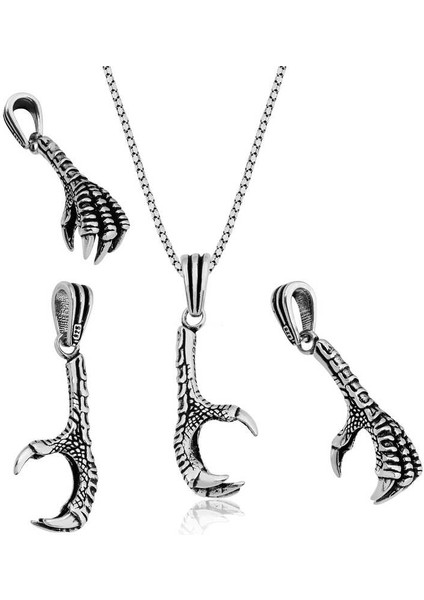 925 Ayar Gümüş Kartal Pençesi Kolye