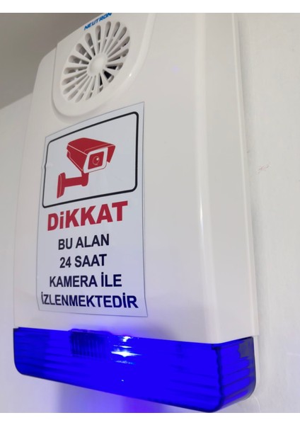 Güneş ile Dolan Siren Solar Bataryalı 18*30 cm Flaş Şeklinde Işıklı