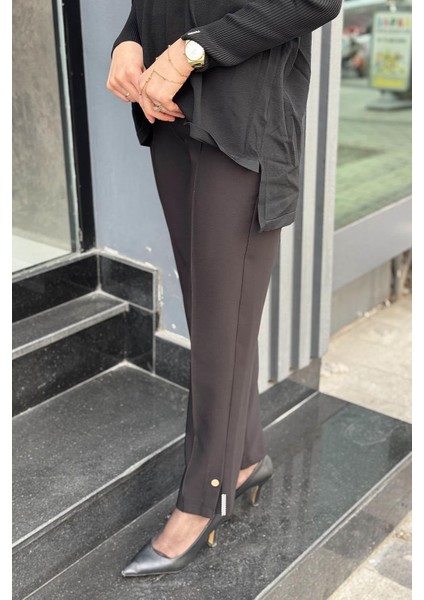 Paça Detaylı Pantolon 25MY3107 Siyah fiyatları