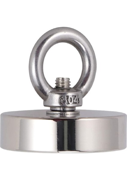 Süper Güçlü 60 mm Çap Halkalı Büyük Neodyum Pot Mıknatıs, Magnet Fishing, Kurtarma Mıknatısı