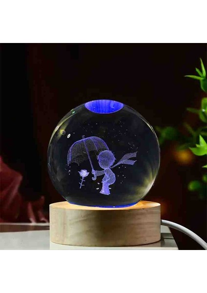 Kristal Cam Kar Küresi 3D Renk Değiştiren Rgb'li Doğal Ahşap Standlı USB Kablolu LED Işıklı Lamba Seti Konsept Dekoratif Hediyelik Eşya Top Dekor Özel Premium Seri fiyatları