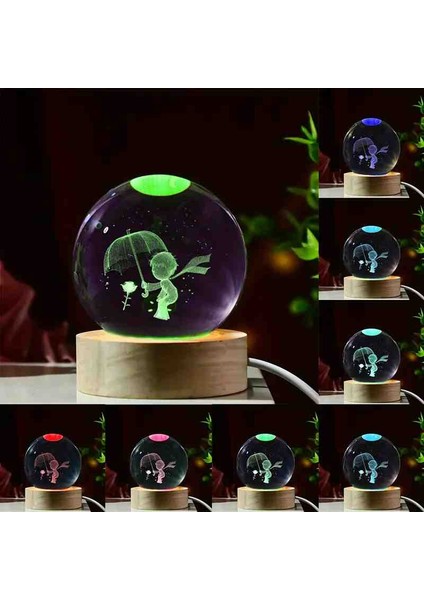 Kristal Cam Kar Küresi 3D Renk Değiştiren Rgb'li Doğal Ahşap Standlı USB Kablolu LED Işıklı Lamba Seti Konsept Dekoratif Hediyelik Eşya Top Dekor Özel Premium Seri indirimleri