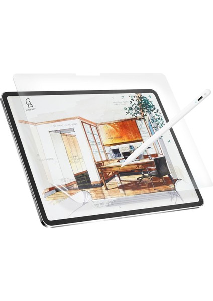 Apple iPad Air 13 Inç 2025 (M3) ile Uyumlu Paperlike Kağıt Hissi Yazım Çizim Ekran Koruyucu Film