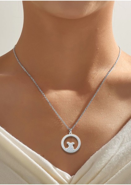 925 Ayar gümüş kolye köpek SM478