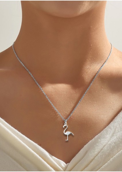 925 Ayar gümüş kolye flamingo SM279