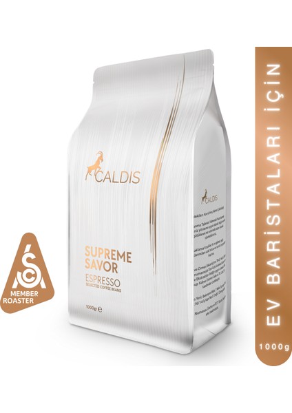 Supreme Savor™ 1000 gr Espresso %100 Arabica Çekirdek Kahve