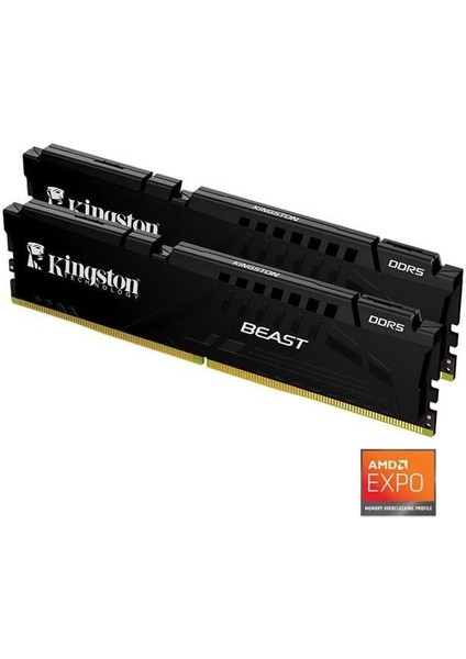 Kıngston 64GB (2x 32GB) Ddr5 5200MHZ CL36 Pc Ram Beast Expo KF552C36BBEK2-64TR