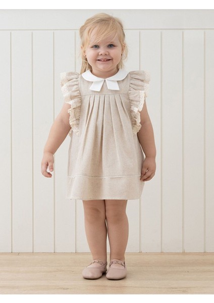 3-24 Ay Bebe Yaka Dantel Detaylı Kız Bebek Elbise My 5571