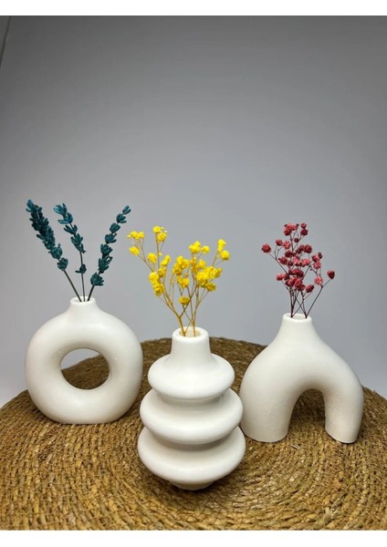 Minimal Vazo Set 3'lü Bohem Biblo Minyatür 3lü Vazo fiyatları