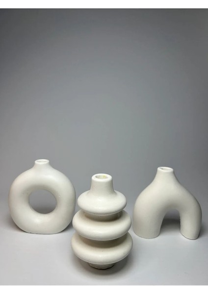 Minimal Vazo Set 3'lü Bohem Biblo Minyatür 3lü Vazo modelleri