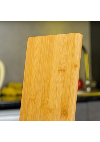 Mutfak Bambu Misket Ayaklı Kesme Sunum Tahtası Ahşap 27*18*3 cm