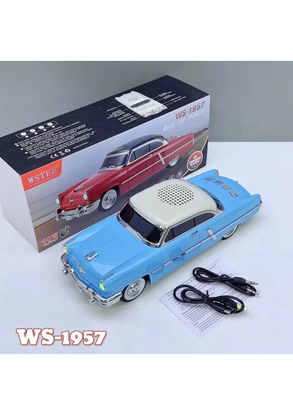 1952 Lincoln Capri Model Retro Araba Bluetooth Hoparlör Fm Radyo USB Tf Aux Destekli Speaker