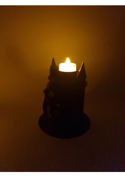 Işığın Bekçisi: 3D Baskı Kafatası LED Mumluk
