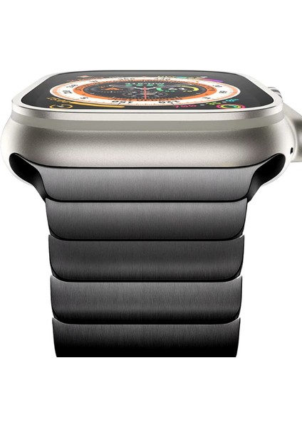 Apple Watch Uyumlu Siyah Paslanmaz Çelik Bilezik Akıllı Saat Kordonu 45-49MM Series 7, 8, 9, 10, Se, Ultra fiyatları