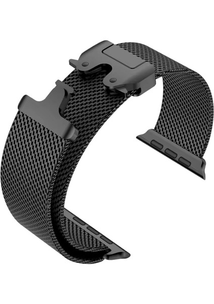 Apple Watch Uyumlu Milano Örgü Loop Paslanmaz Çelik Kordon (42MM-45MM-49MM) - Manyetik Toka Ultra/se/7/8/9/10