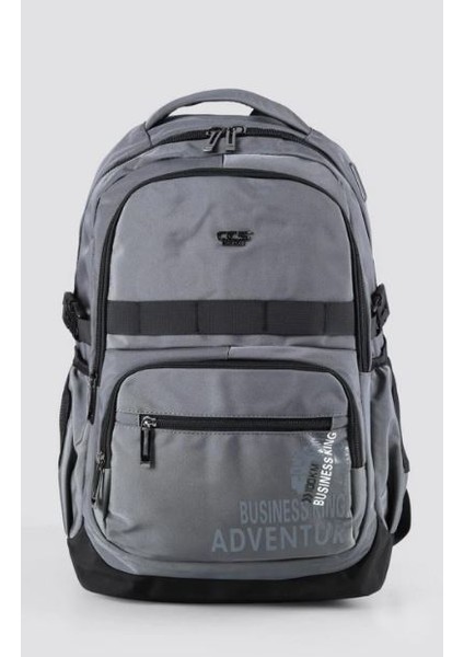 51523 Laptop Bölmeli Gri Sırt Çantası