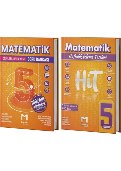 5. Sınıf Matematik Soru Bankası ve 32 Haftalık Deneme Seti 2 Kitap