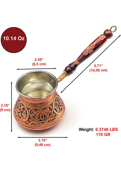 Eskitme Bakır Cezve - 2 Kişilik indirimleri