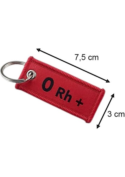 0 Rh+ Kan Grubu Bez Anahtarlık 1 Adet