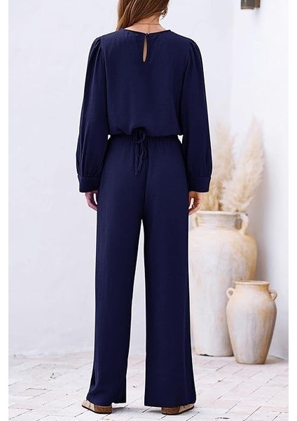 Keten Yazlık Yüksel Bel Pantolon Balon Kol Tasarım Bluz İkili takım Alt Üst indirimleri