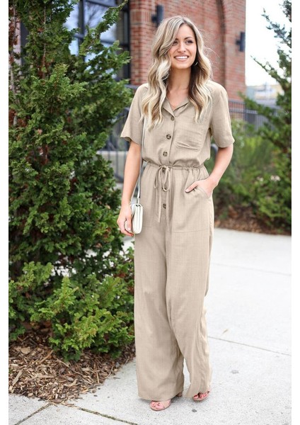 Barbora Keten Günlük Tulum LN20EKRU3