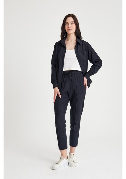 Keten Günlük Ikili Takım Elbise Pantolon Gömlek LN21SIYAHI1 modelleri