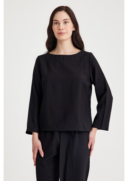 Keten Günlük Rahat Beli Kemerli Kadın Ikili Takım Alt Üst LN01SIYAHI1 indirimleri