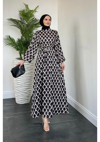 Linya Balık Sırtı Elbise Siyah modelleri