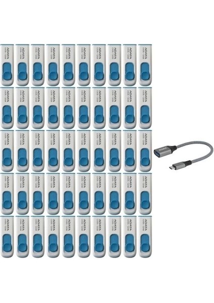 C008 32GB USB 2.0 Geri Çekilebilir Kapaksız Flash Sürücü - 50'li Paket