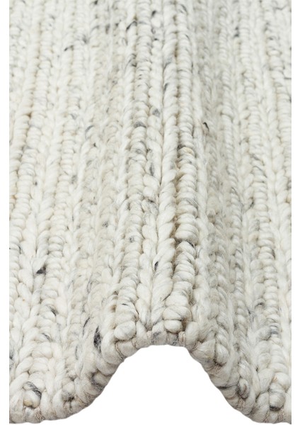Jd 07 L.grey - Jade - Naturel Kazak Örgü Desenli El Dokuma Örgü Halı