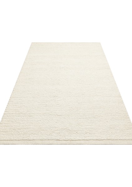 Jd 07 Whıte - Jade - Naturel Kazak Örgü Desenli El Dokuma Örgü Halı