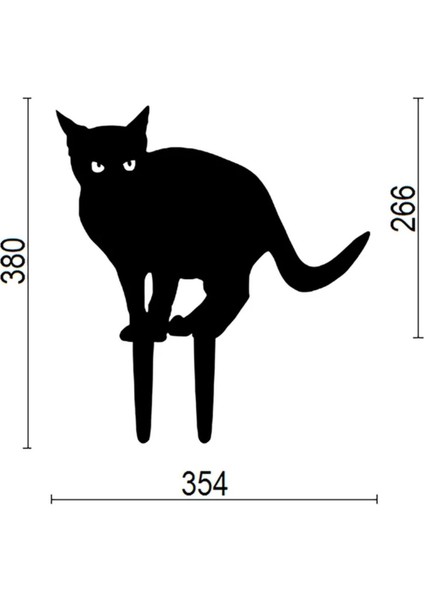 Dekoratif Metal Bahçe Süsü - Bahçe Dekorasyonu Dekor Kedi - Saksı Üstüne Heykel Figürü modelleri