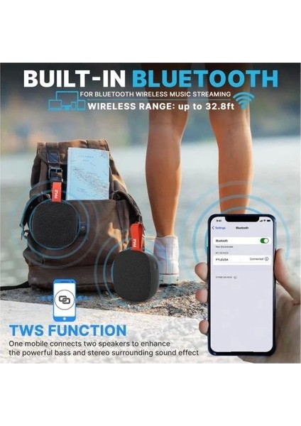 Taşınabilir Kablosuz Bluetooth Streaming Mini Hoparlör Siyah