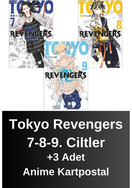 Tokyo Revengers 7. 8. 9. Ciltler (3 Kitap) | Anime Kartpostallar - Ken Vakui