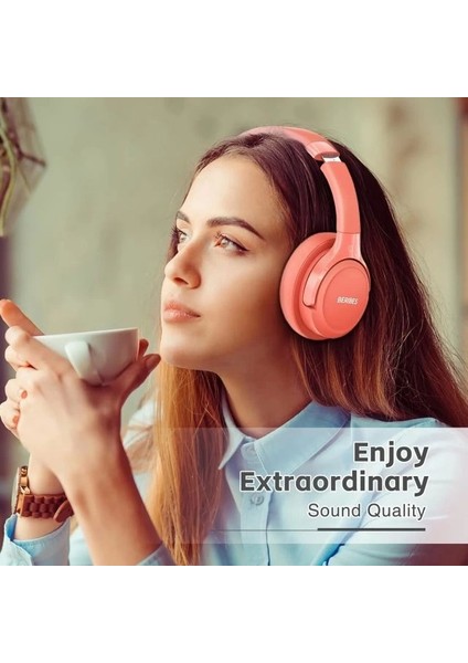 Berıbes Kulak Üstü Bluetooth Kulaklık Kırmızı fırsatları