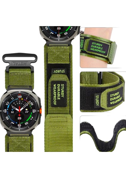 20 mm Universal Tüm Saat Modelleri ile Uyumlu Premium Cırtlı Bant Kordon Haki modelleri