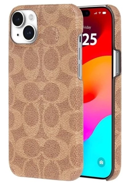 iPhone 15 Plus Kılıf Taba Rengi Tan