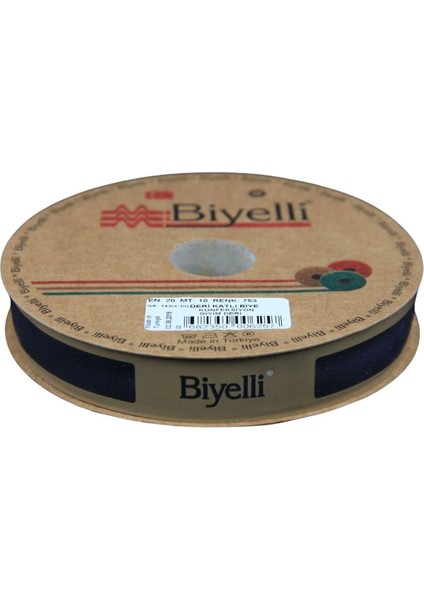 Biye Deri Katlı 753 Lacivert 2 cm 25 Metre %100 Polyester