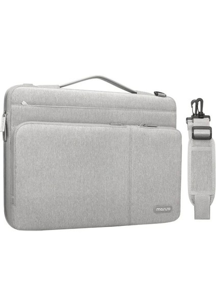 Mosıso 360 Koruyucu Laptop Omuz Çantası 16 Inch Gri