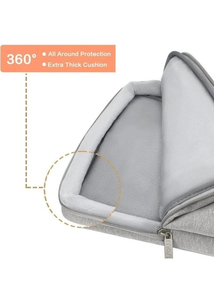 Mosıso 360 Koruyucu Laptop Omuz Çantası 16 Inch Gri fiyatları