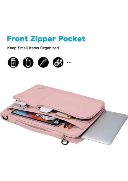 Mosıso 360 Koruyucu Laptop Omuz Çantası 16 Inch Pembe modelleri