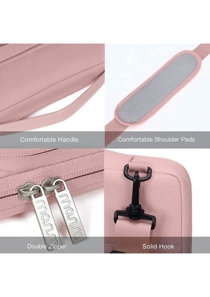 Mosıso 360 Koruyucu Laptop Omuz Çantası 16 Inch Pembe indirimleri
