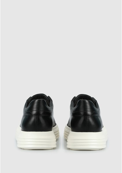 Siyah Deri Erkek Sneaker