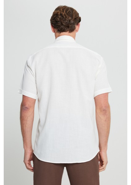 %100 Pamuk Comfort Fit Rahat Kesim Düğmeli Gömlek Yaka Armürlü Gömlek indirimleri